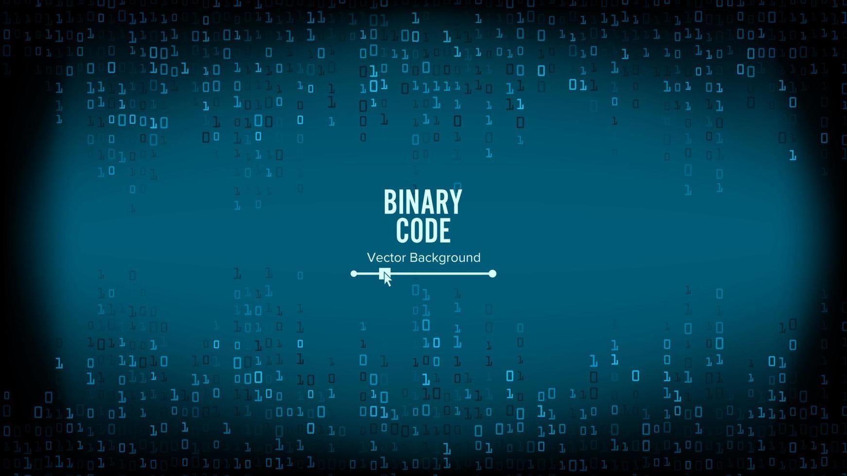 Binary Code Background Vector. Algorithm Binary, Data Code, Decryption And Encoding, Row Matrix vector