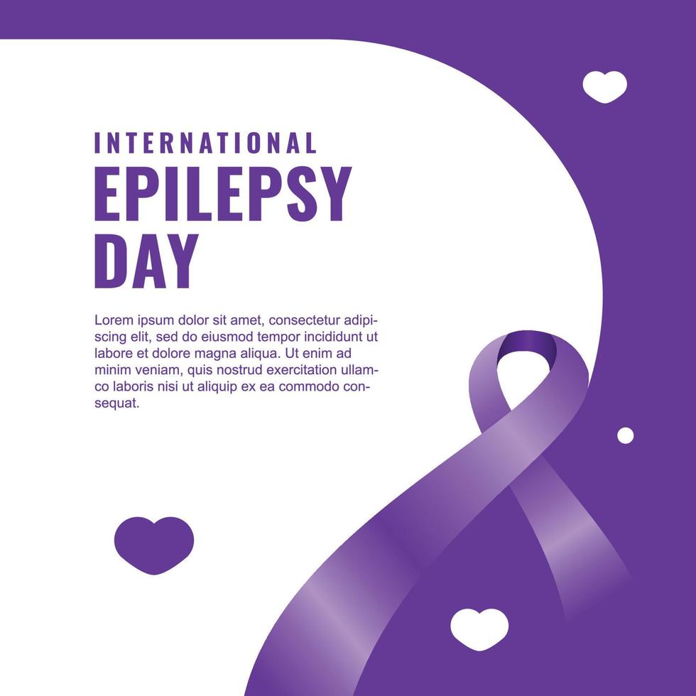 International Epilepsy Day Background With Ribbon-05 vector