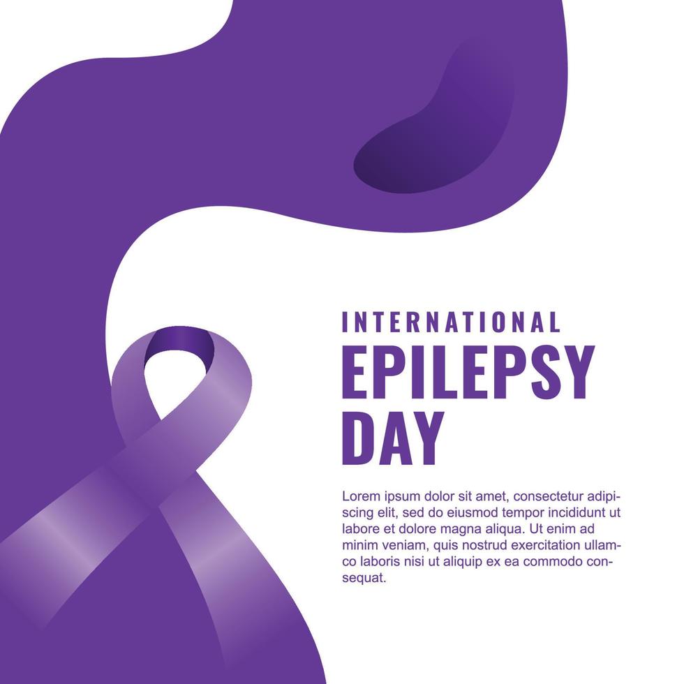 International Epilepsy Day Background With Ribbon-04 vector