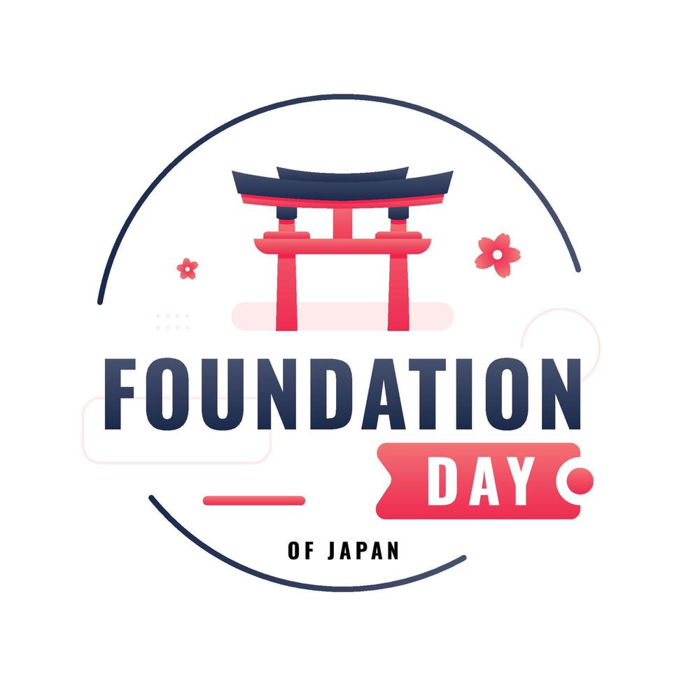 fondo del día de la fundación nacional de japón con un diseño elegante vector