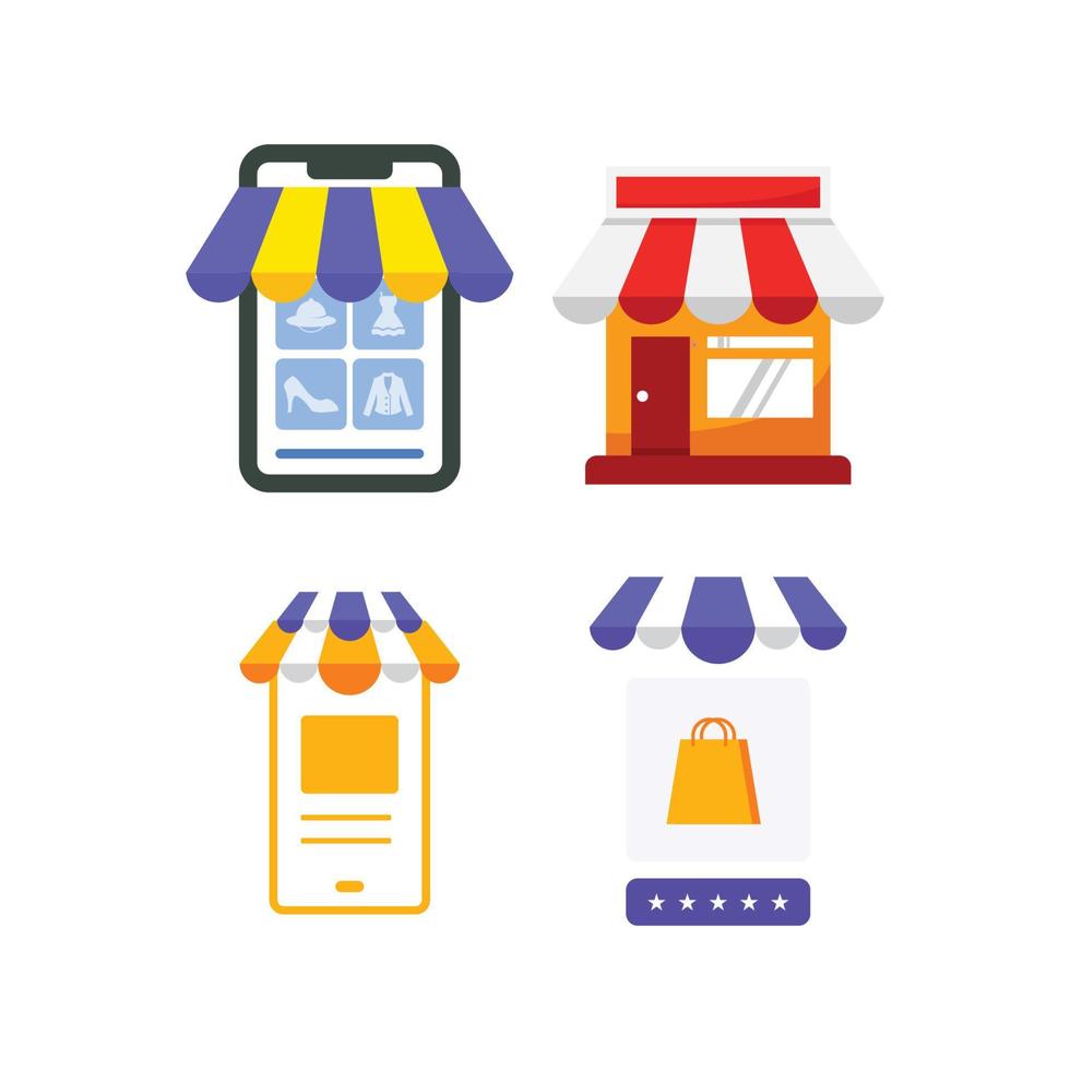Online shopping concept. Illustration shopping online with smartphone vector