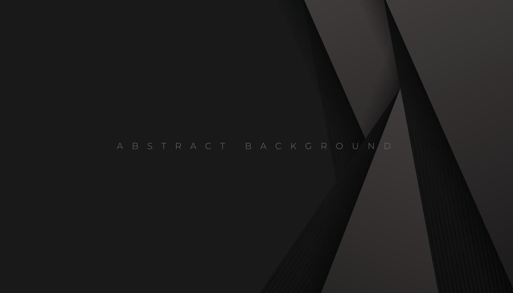 Abstract Black Background with Geometric Dark Gray Paper Layers, Diagonal Stripes Decoration. Minimal Design vector