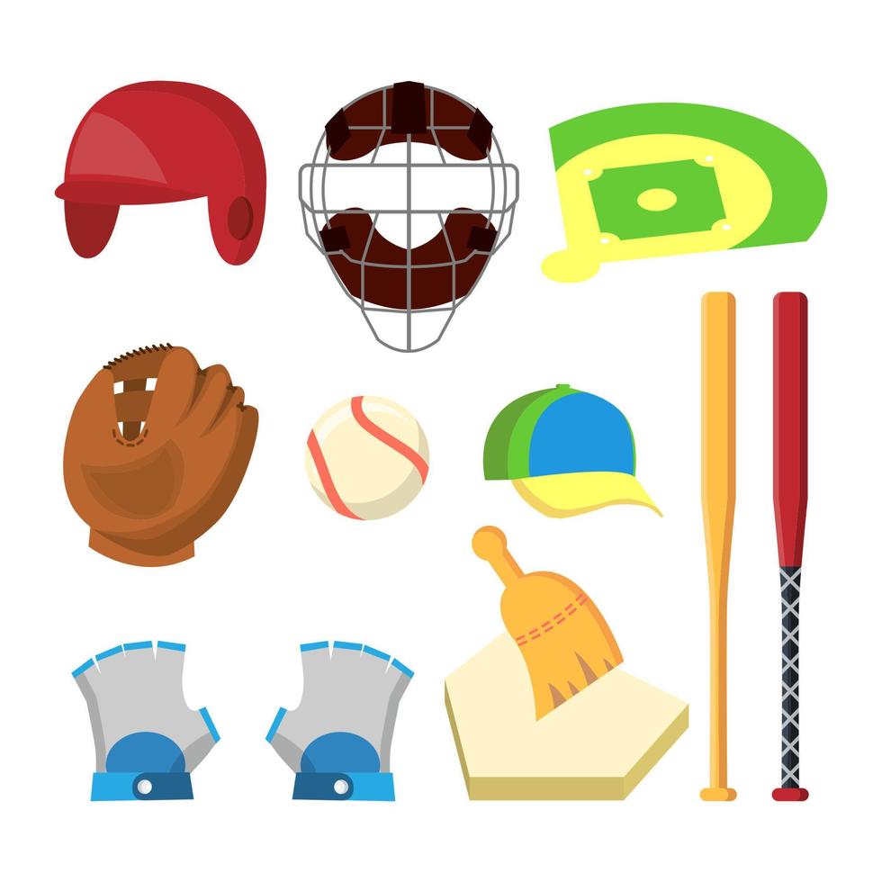 Golf Icons Set Vector. Golf Accessories. Cup, Flag, Grass, Cap, Stick, Bag, Car. Isolated Flat Cartoon Illustration vector