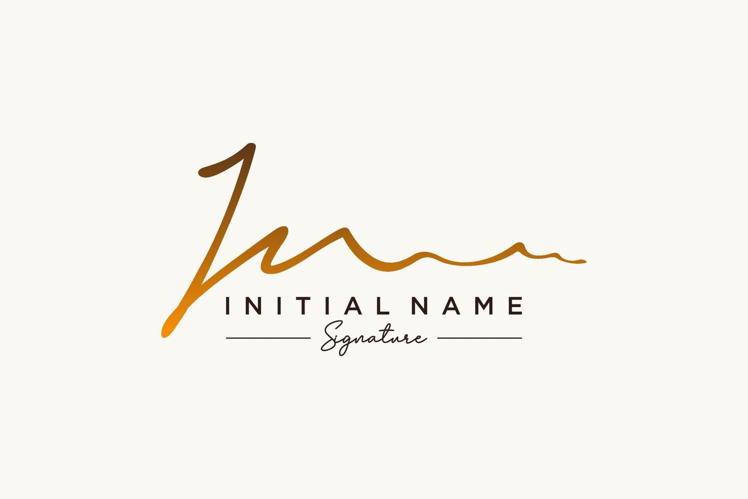 Initial JN signature logo template vector. Hand drawn Calligraphy lettering Vector illustration.