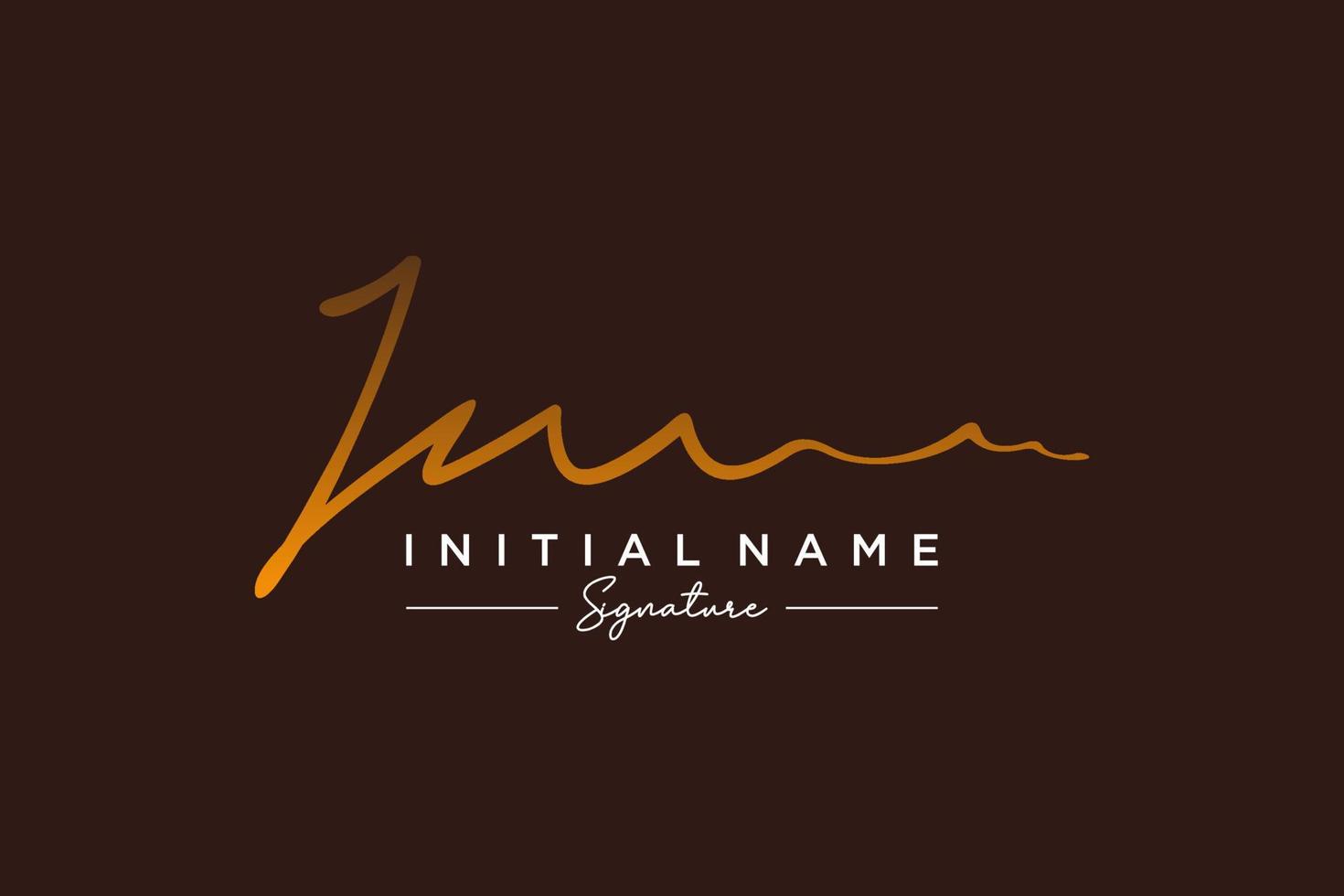 Initial JM signature logo template vector. Hand drawn Calligraphy lettering Vector illustration.