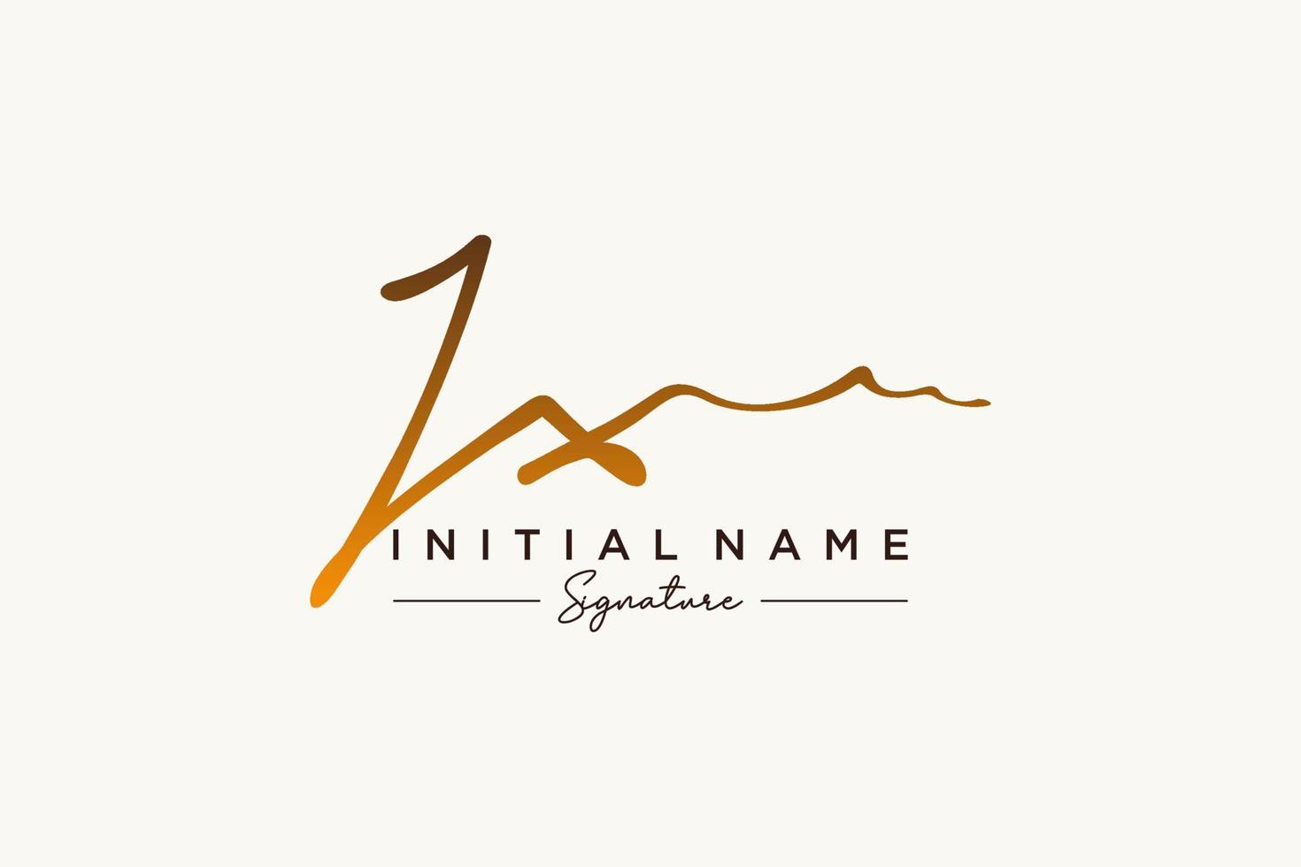 Initial JX signature logo template vector. Hand drawn Calligraphy lettering Vector illustration.