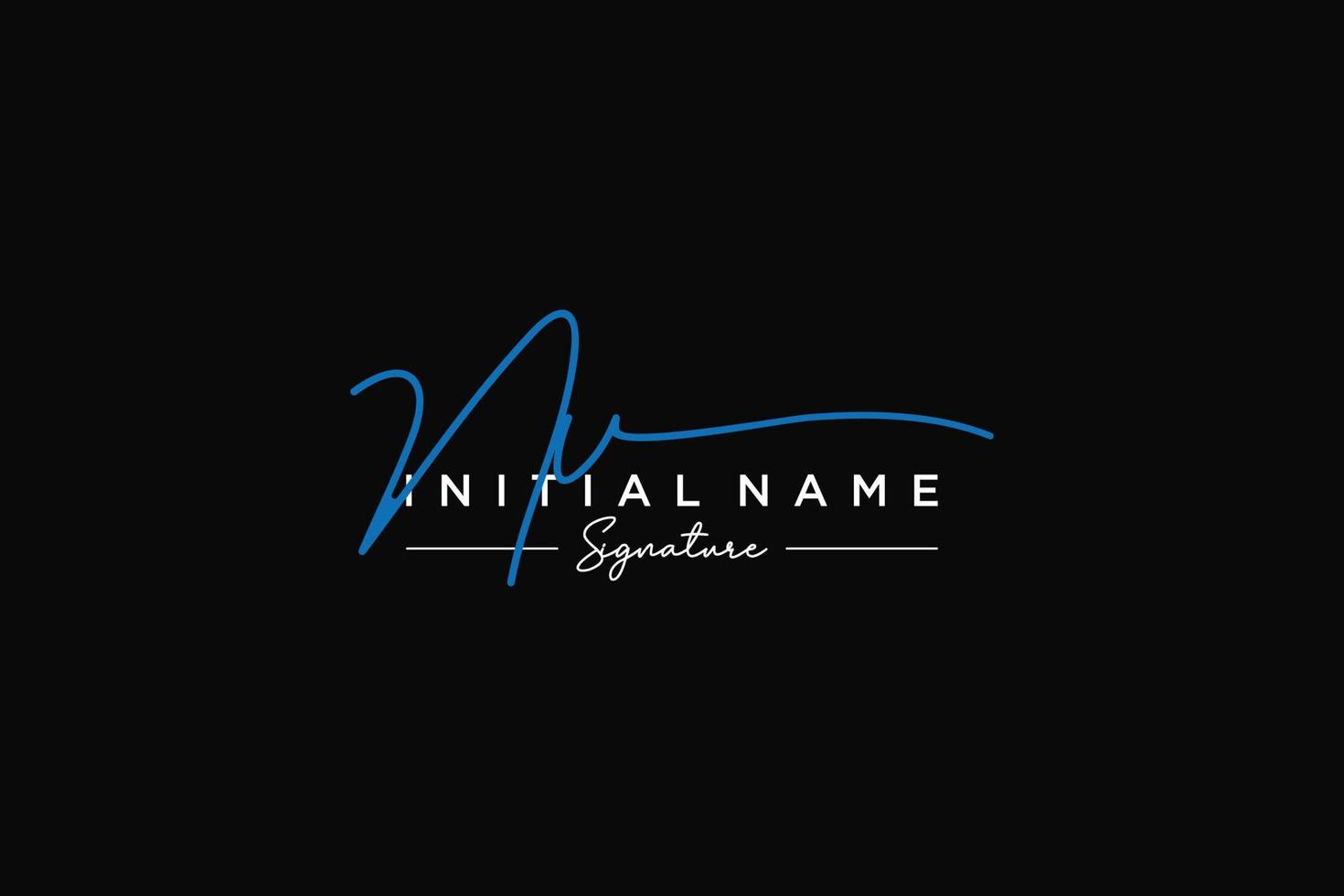 Initial NV signature logo template vector. Hand drawn Calligraphy lettering Vector illustration.