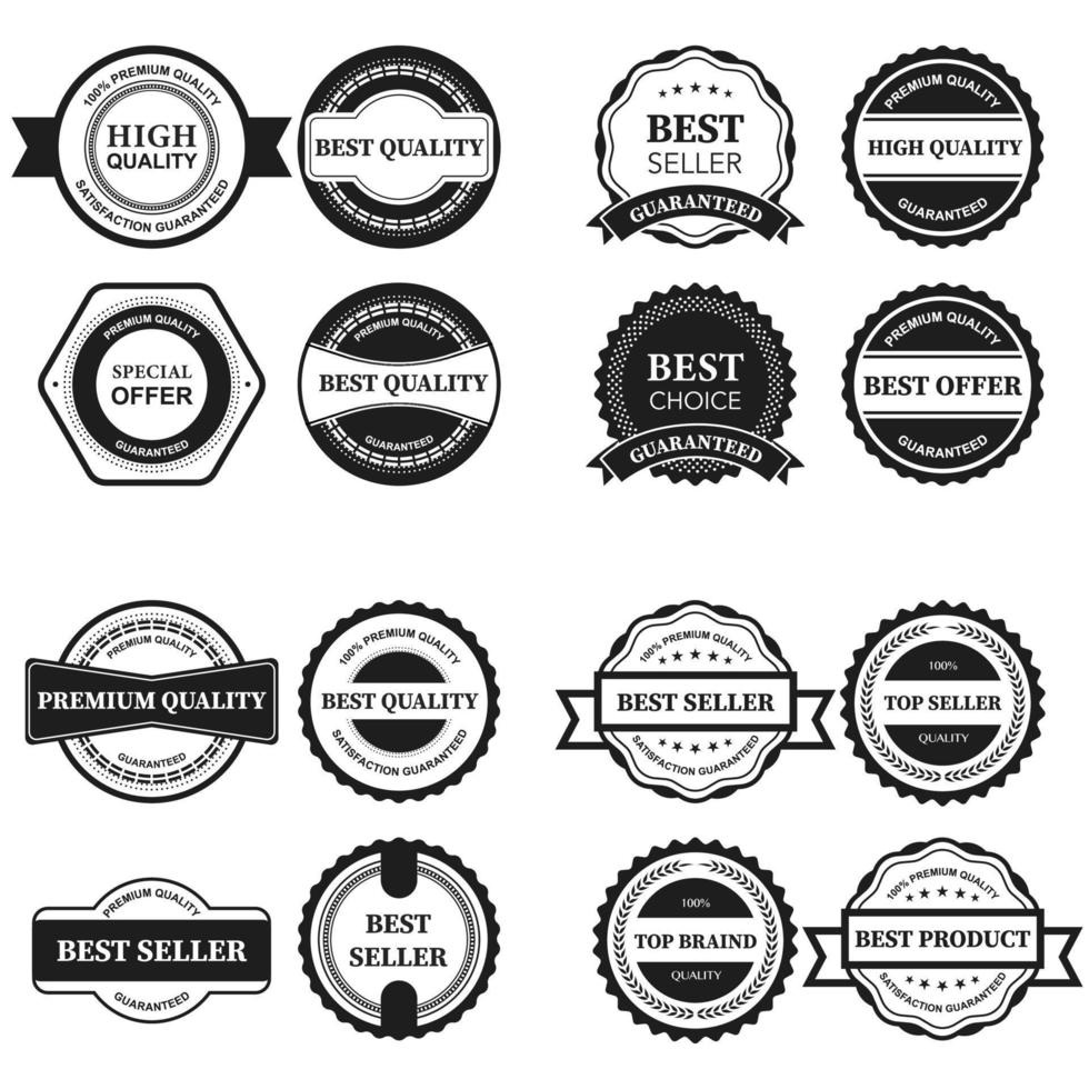 Set of retro vintage badges vector