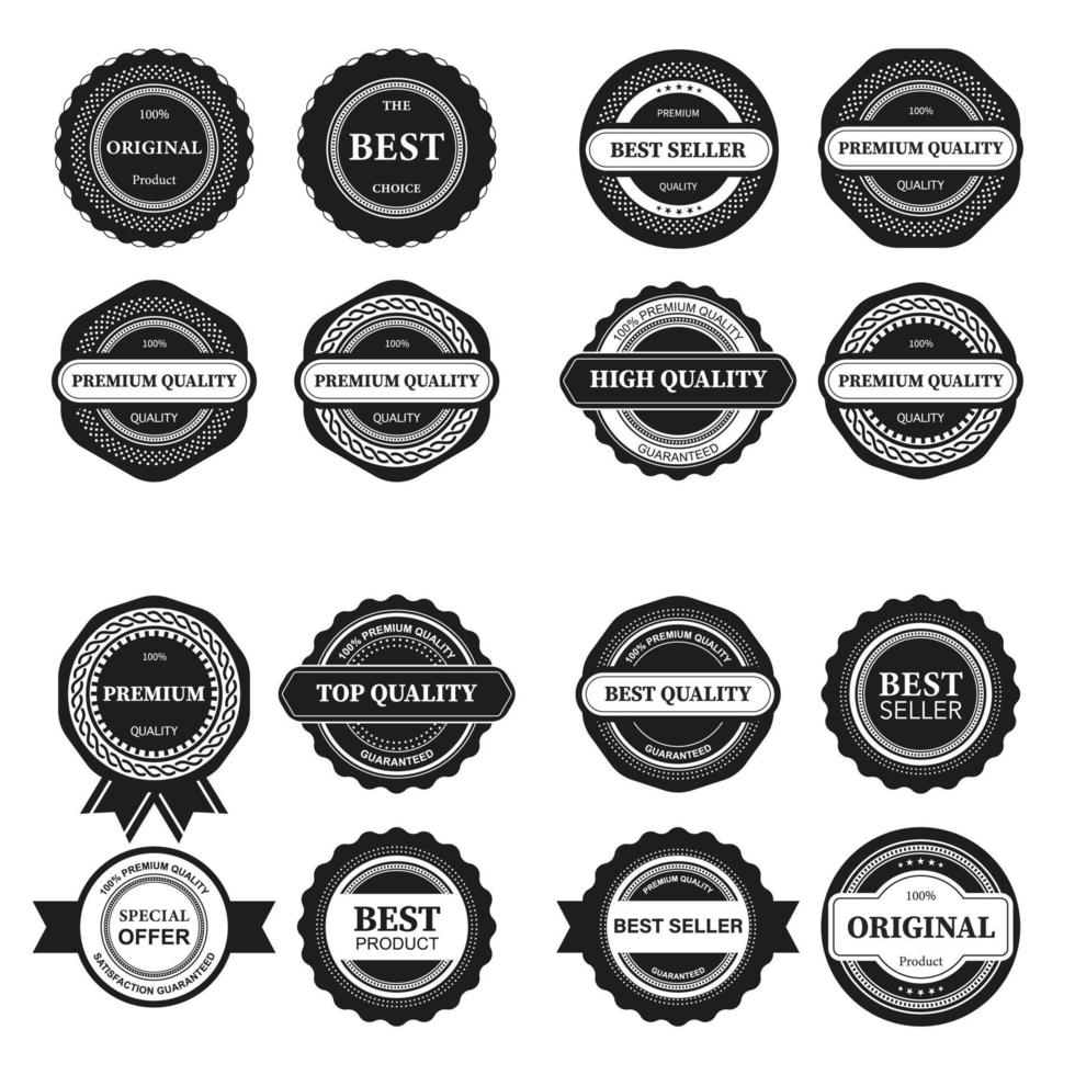 Set of retro vintage badges vector