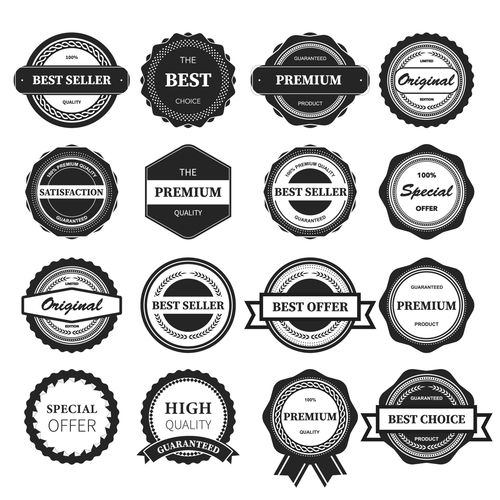 Set of retro vintage badges 17371659 Vector Art at Vecteezy