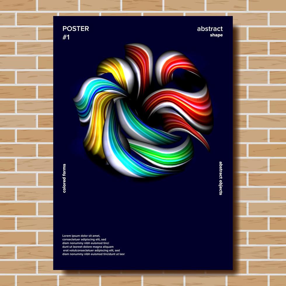 Modern Poster Vector. Minimal Shape. Splatter. Illustration vector