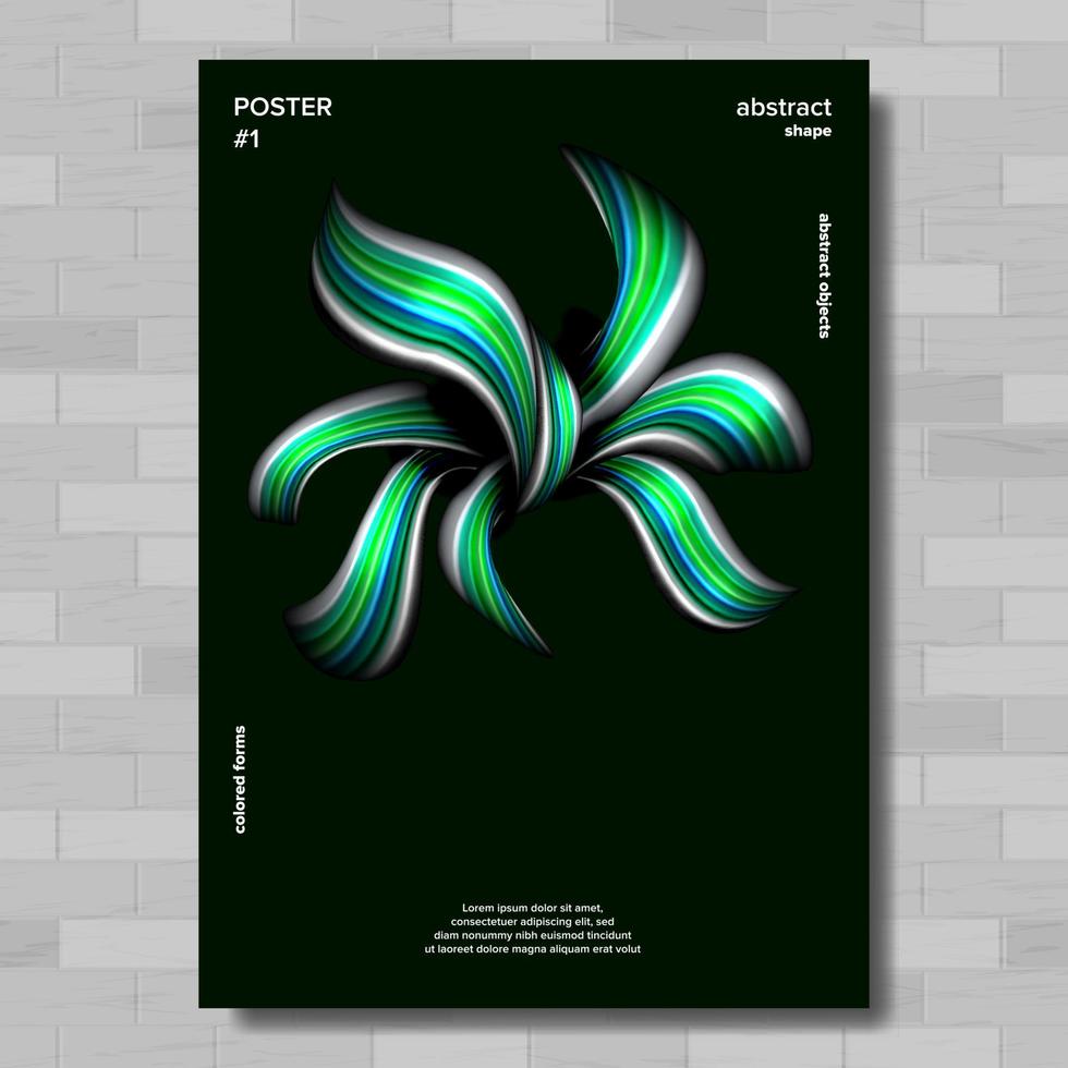 Creative Poster Vector. Flyer, Cover, Brochure. Digital Composition. Illustration vector