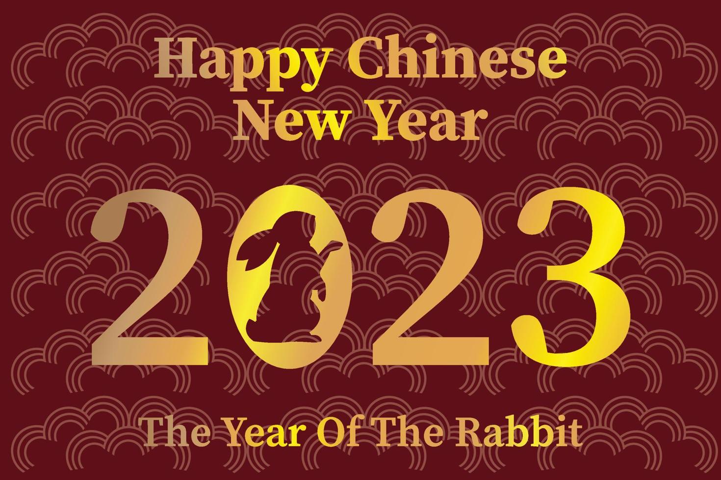 fondo de celebración de año nuevo chino de color dorado 2023 vector