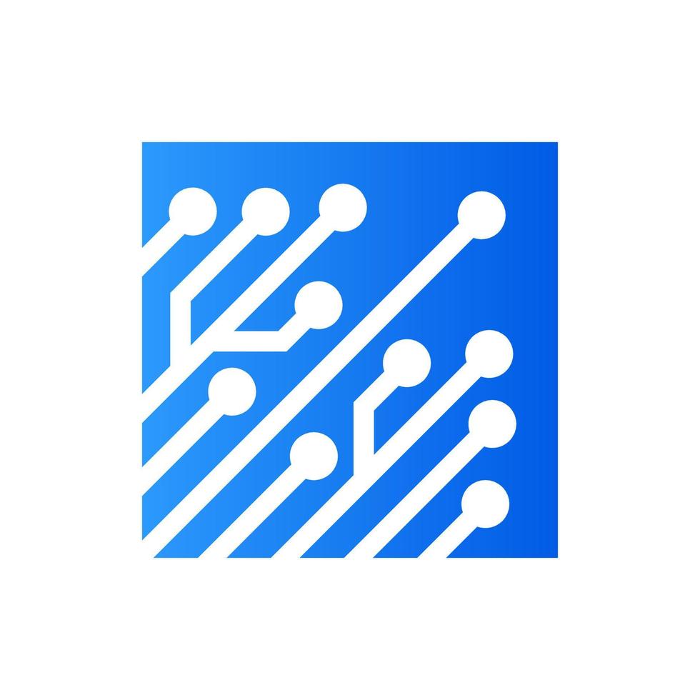 Modern Circuit Connection Logo vector