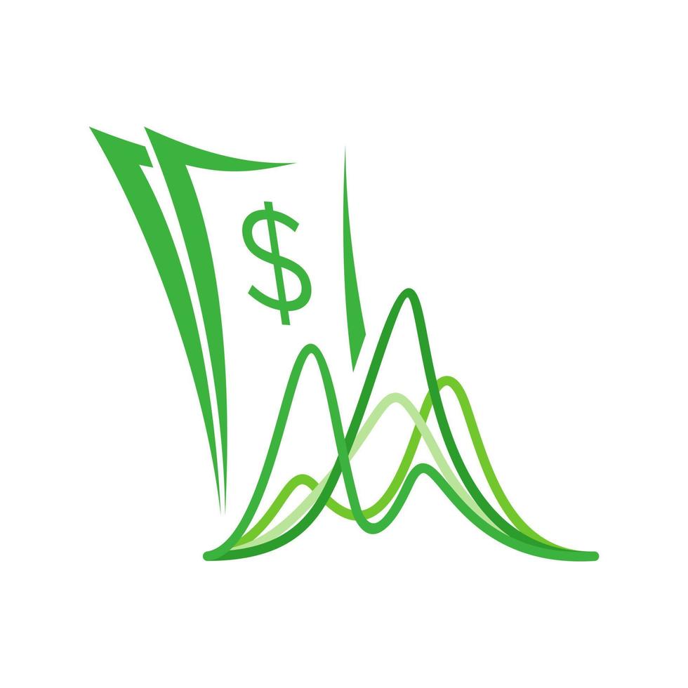 logotipo financiero moderno vector