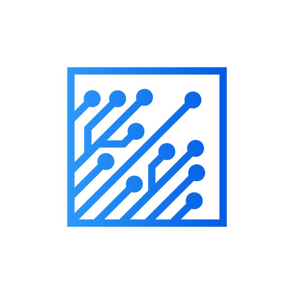 Modern Circuit Connection Logo vector