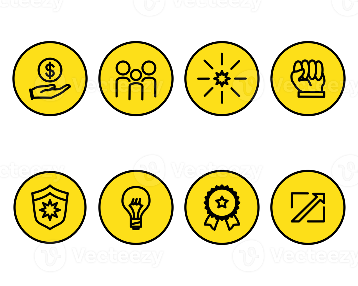 Yellow Highlight Value Icons png