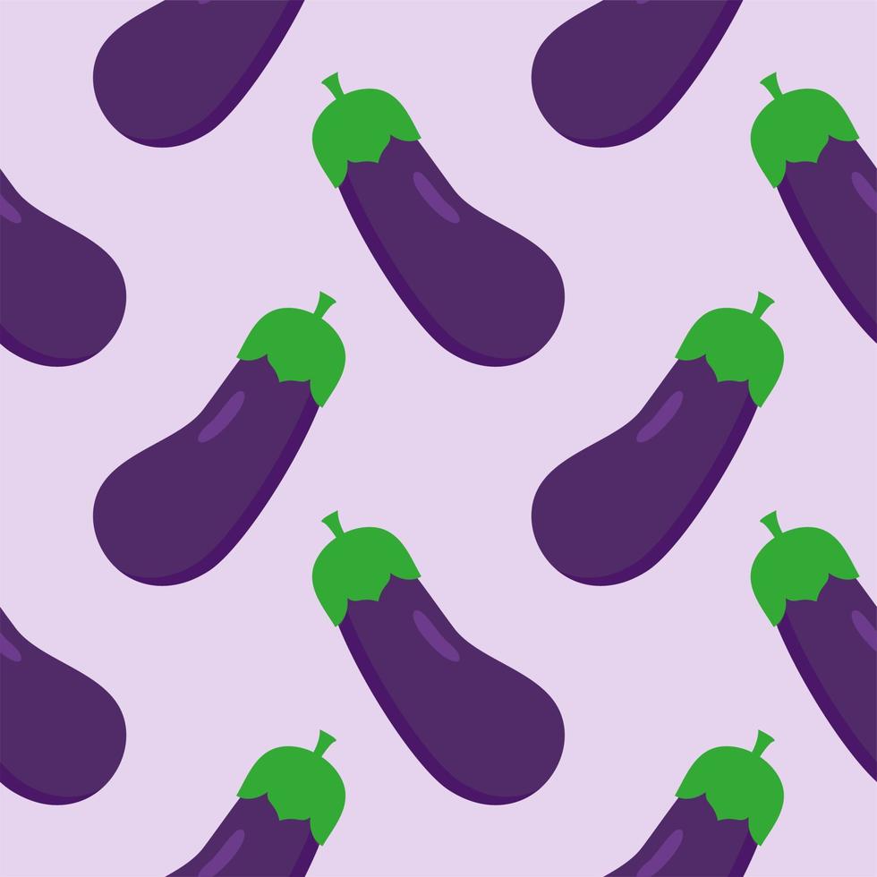 eggplant seamless pattern vector illustration