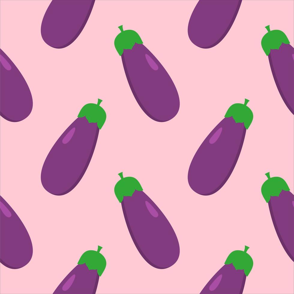 eggplant seamless pattern vector illustration