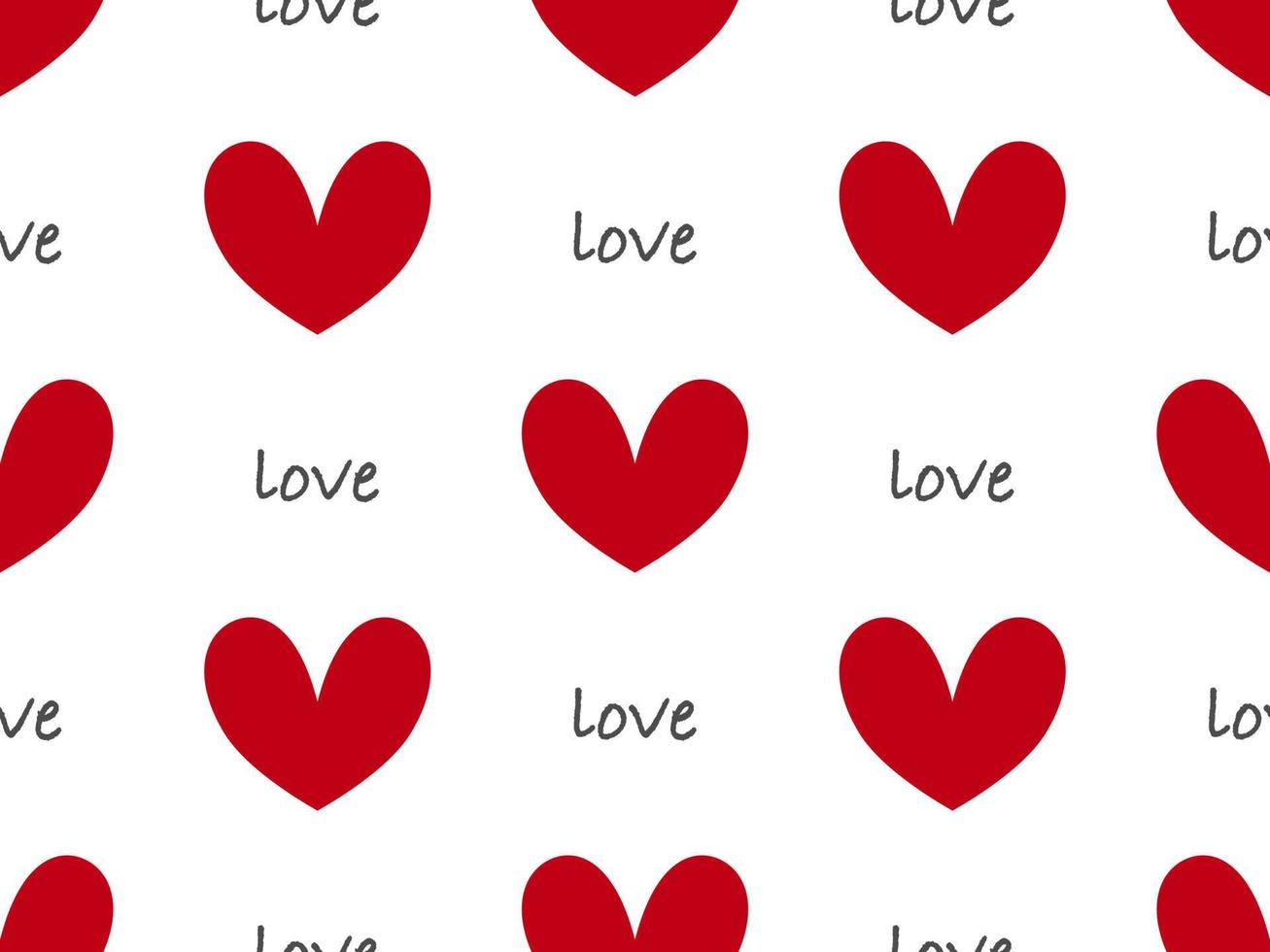 Love cartoon character seamless pattern on white background vector