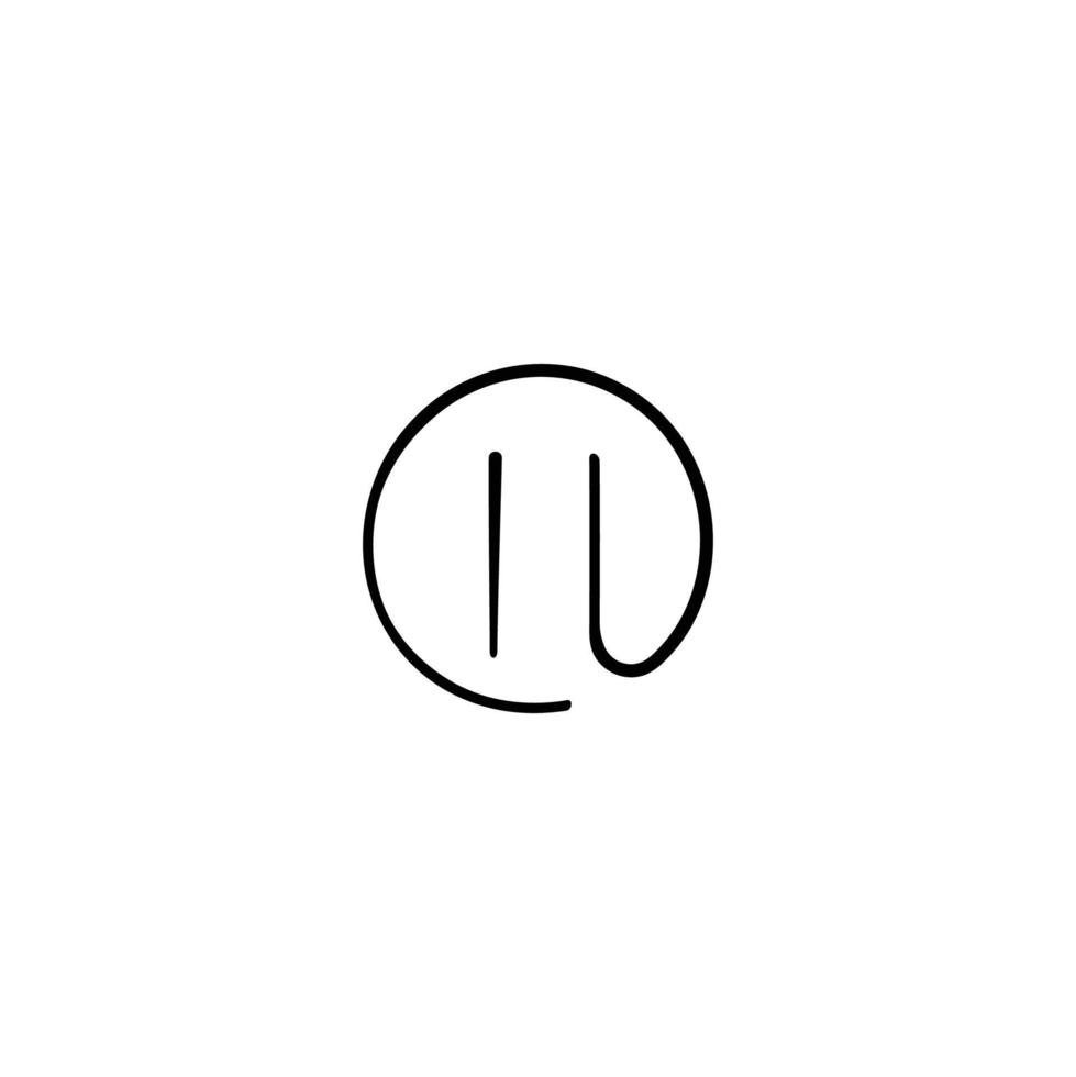 Pause Line Style Icon Design vector