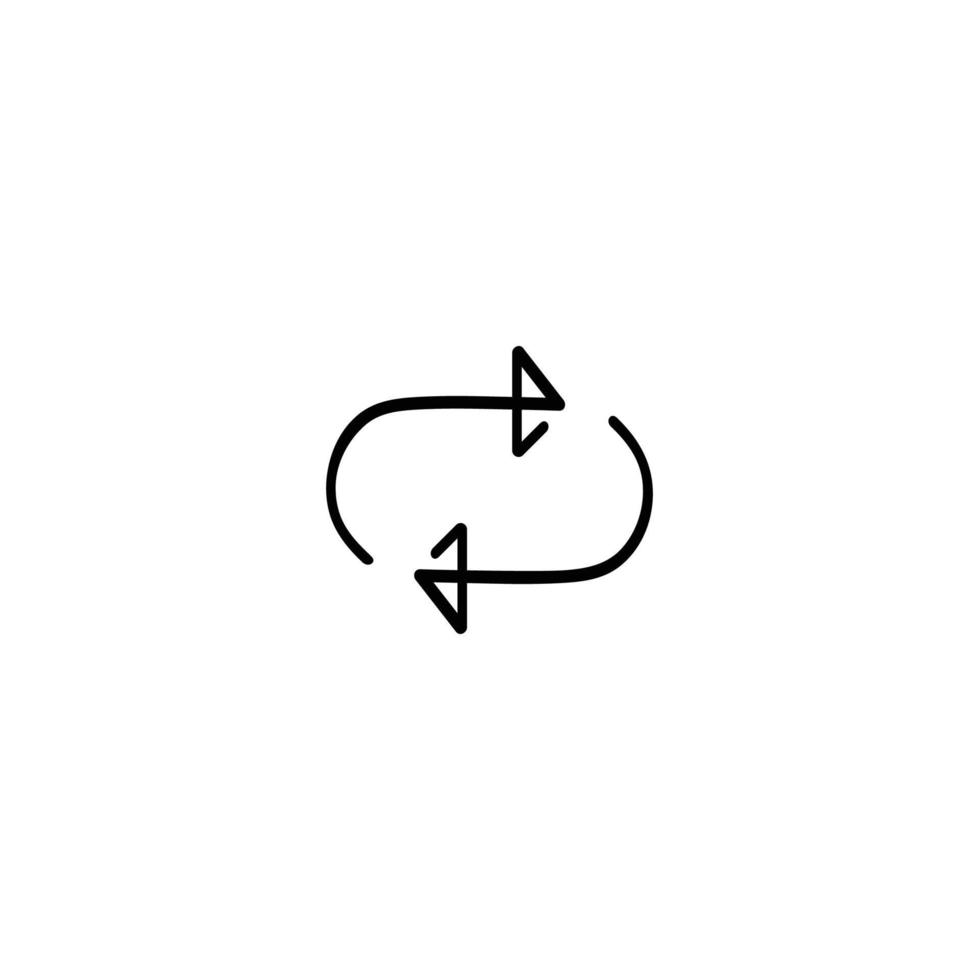 Repeat Line Style Icon Design vector