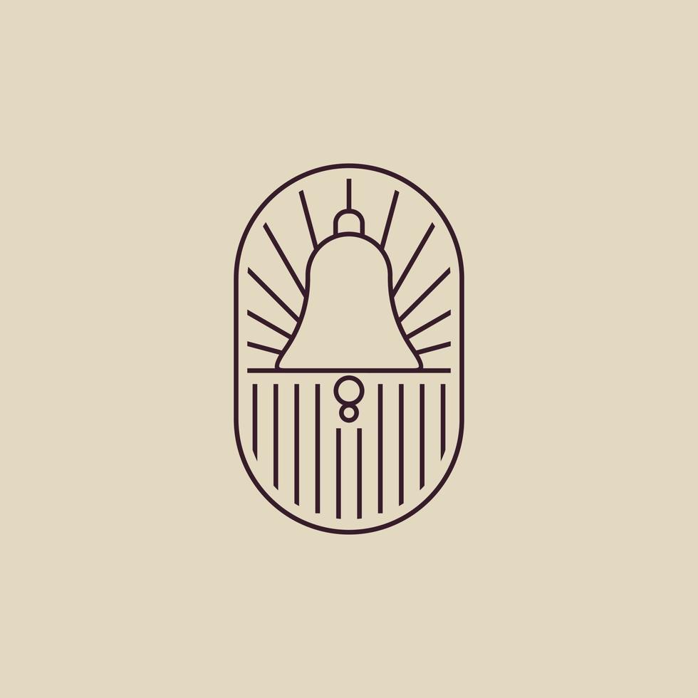 vector de logotipo vintage de campana, inspiración de logotipo de marca retro