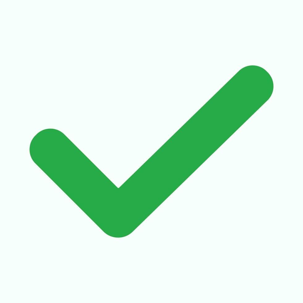 Check mark green tick icon- Vector
