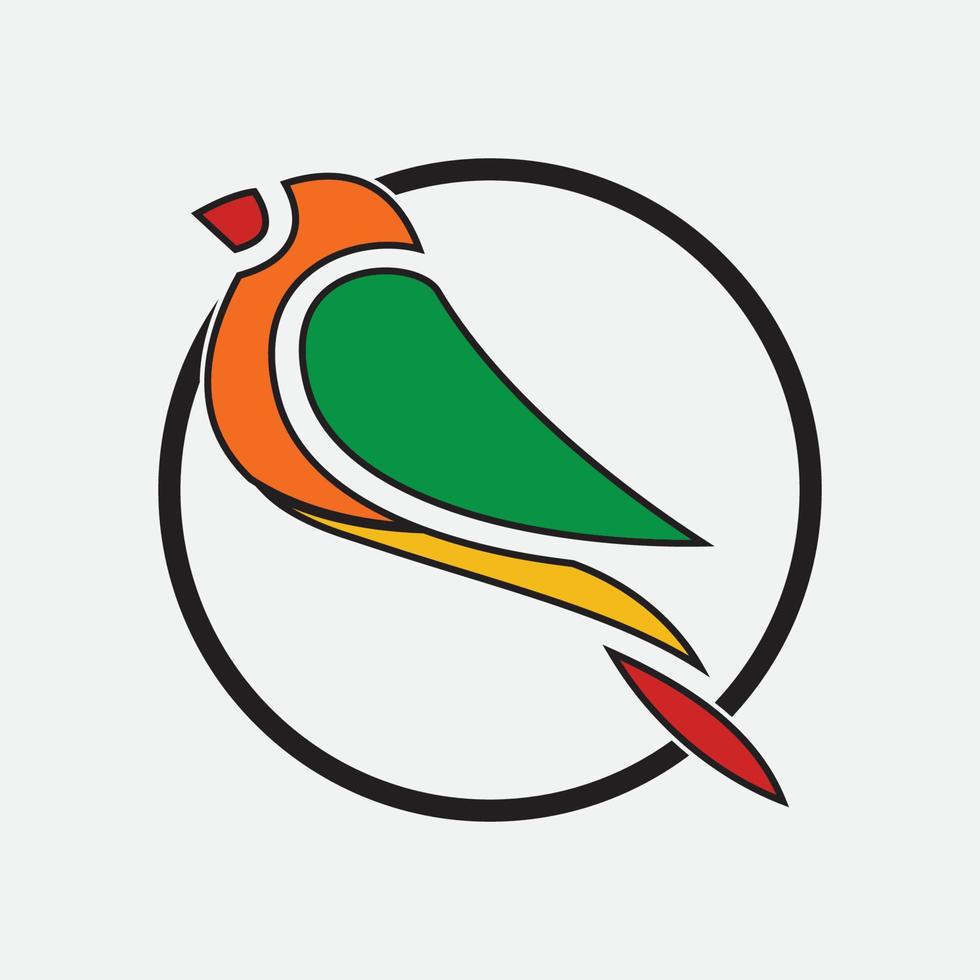 pájaro logo vector ilustraciones diseño icono logo