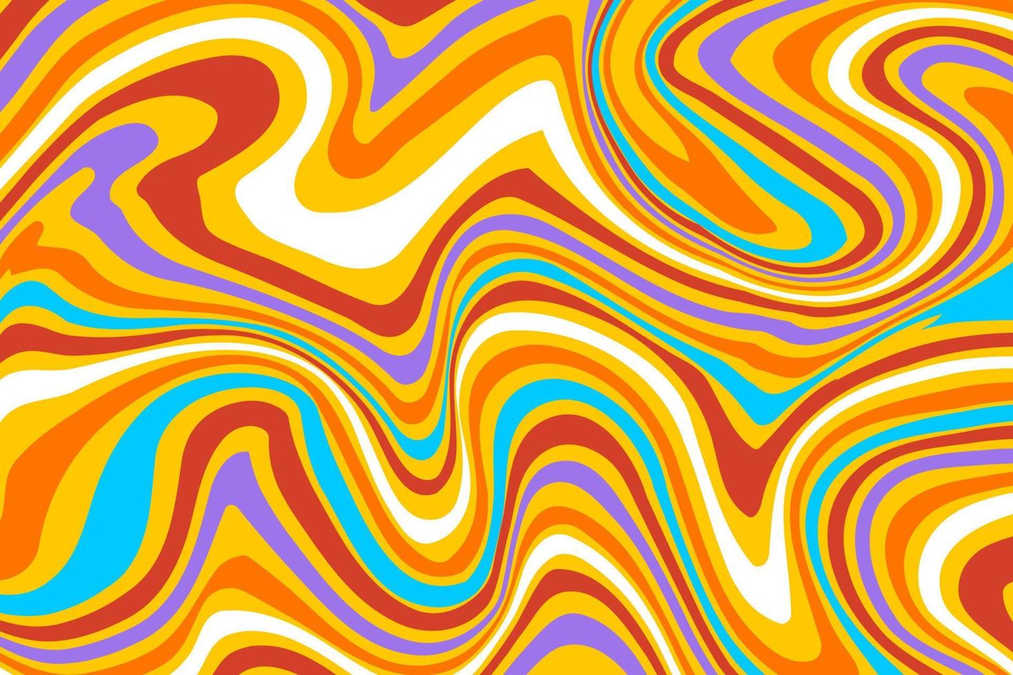 fondo psicodélico maravilloso plano con diseño colorido vector