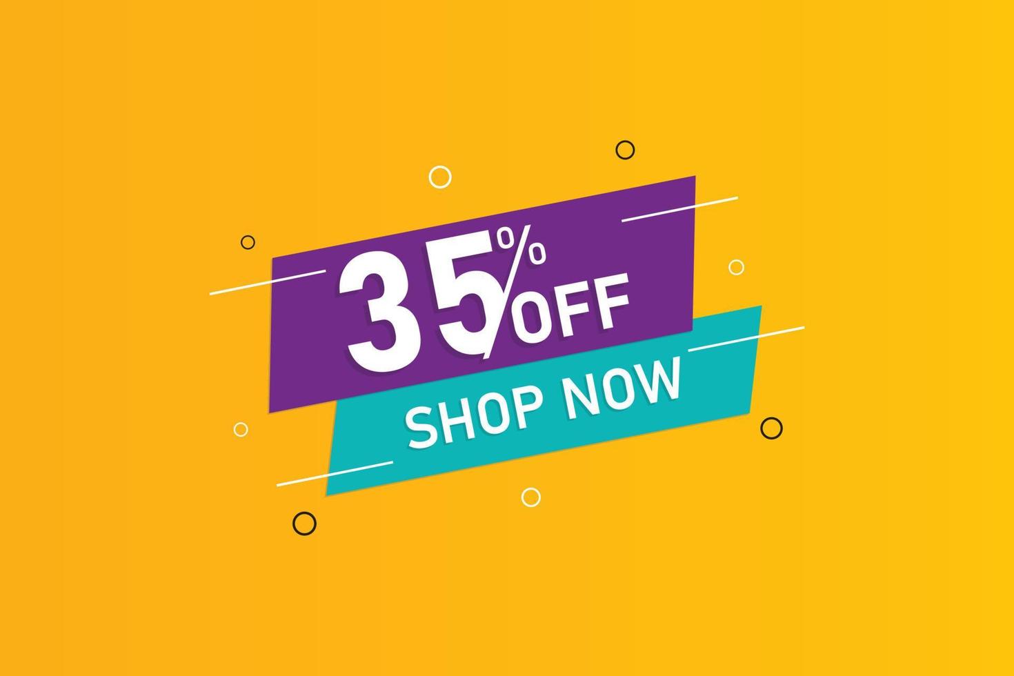 35 Percent off shopping banner design background vector