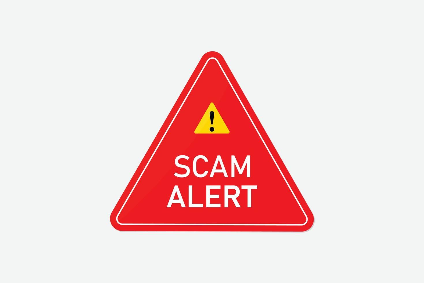 Scam Alert web security concept design. vector