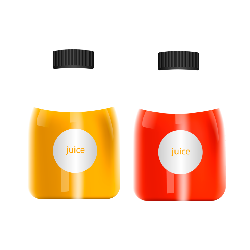 realistisch natuurlijk fruit sap glas fles png