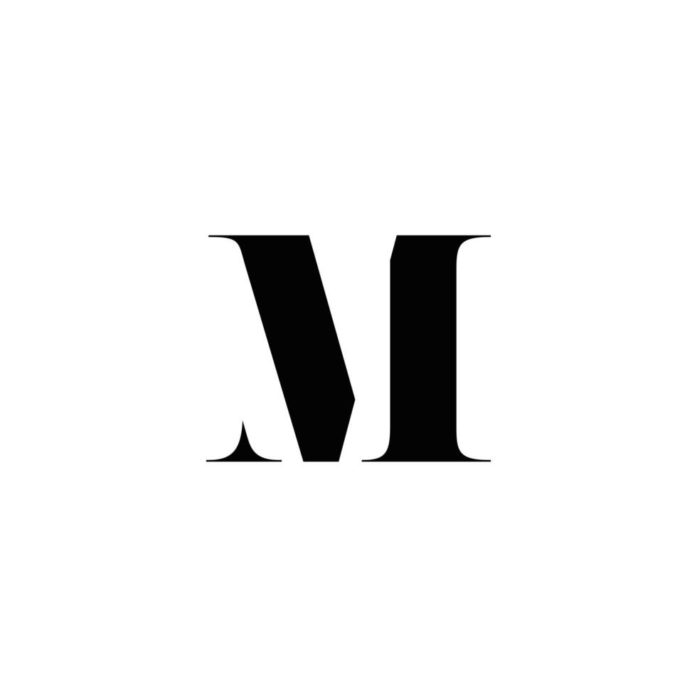Abstract M letter initial monogram logo design, icon, minimalist, simple, elegant vector