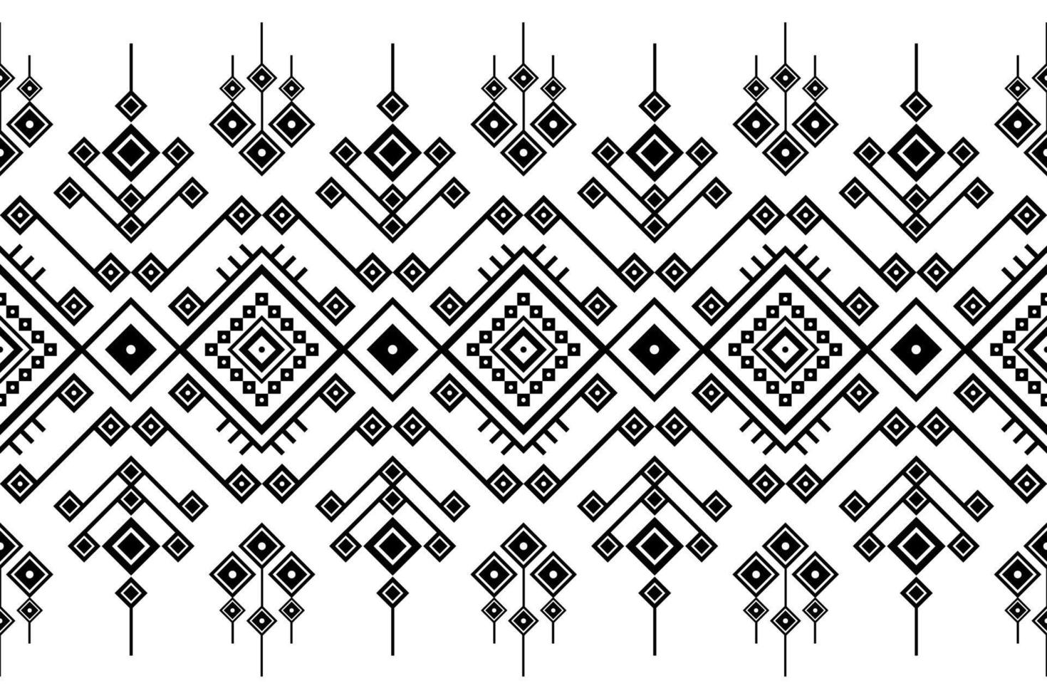 Geometric ethnic oriental seamless pattern traditional Design for background, carpet, wallpaper, clothing, wrapping, batik, fabric, Vector, illustration, embroidery style. vector