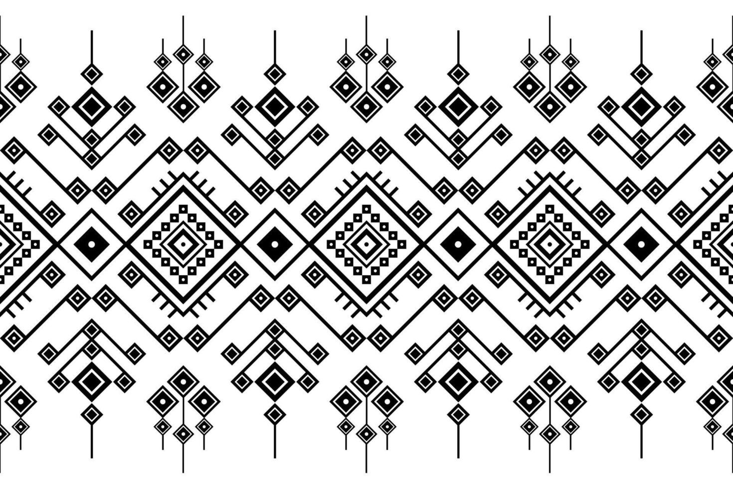 Diseño tradicional geométrico étnico oriental sin costuras para fondo, alfombra, papel pintado, ropa, envoltura, batik, tela, vector, ilustración, estilo bordado. vector