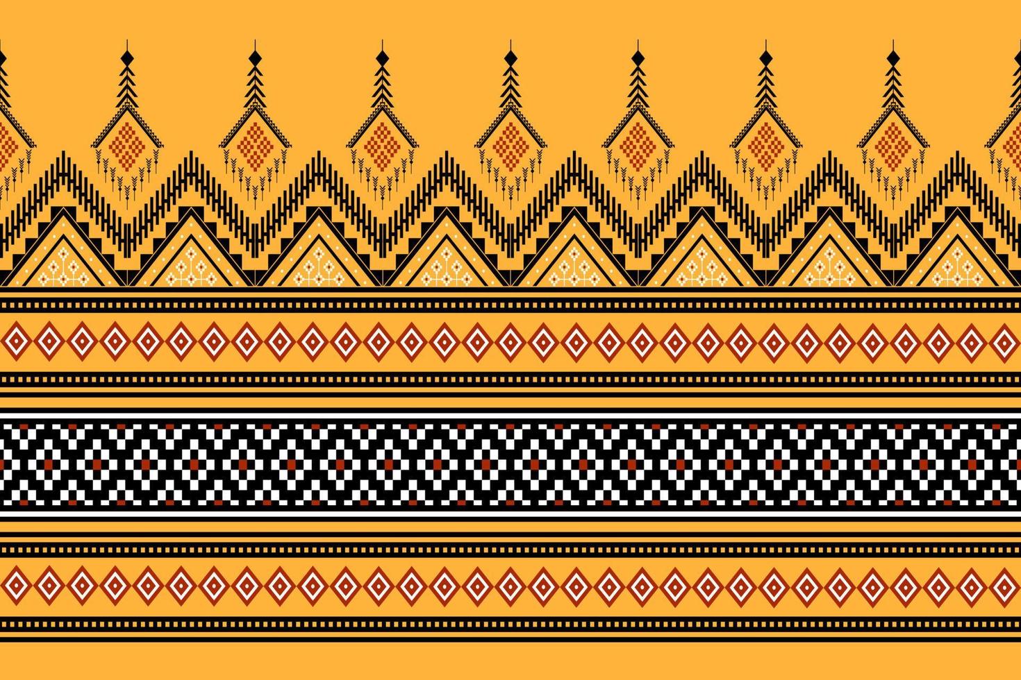Geometric ethnic oriental seamless pattern traditional Design for background, carpet, wallpaper, clothing, wrapping, batik, fabric, Vector, illustration, embroidery style. vector