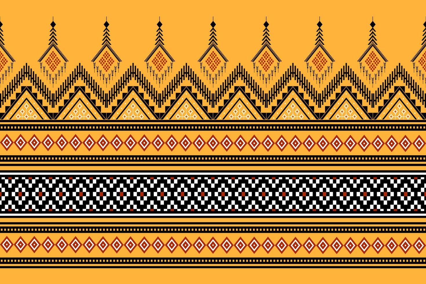 Geometric ethnic oriental seamless pattern traditional Design for background, carpet, wallpaper, clothing, wrapping, batik, fabric, Vector, illustration, embroidery style. vector