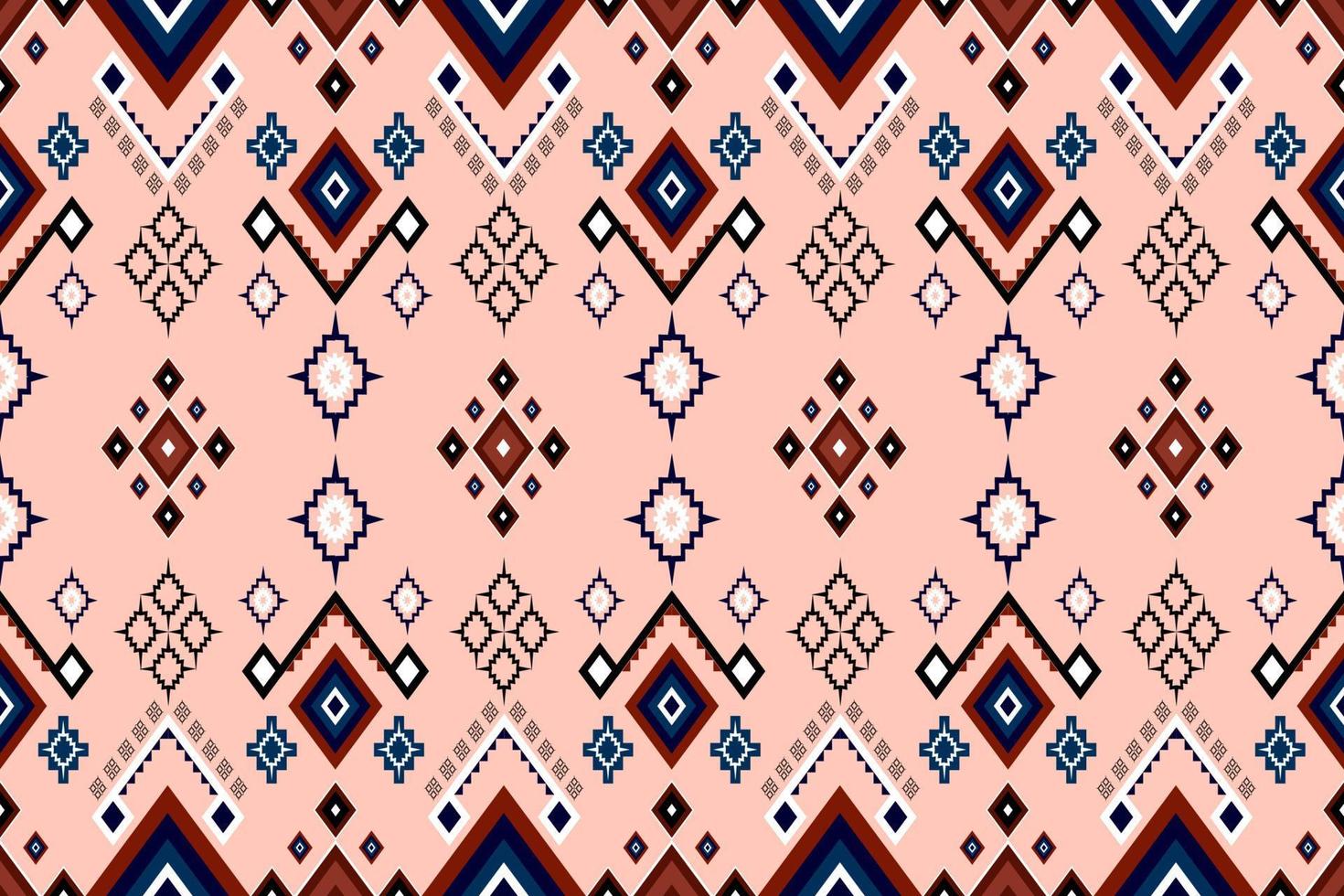 Geometric ethnic oriental seamless pattern traditional Design for background, carpet, wallpaper, clothing, wrapping, batik, fabric, Vector, illustration, embroidery style. vector