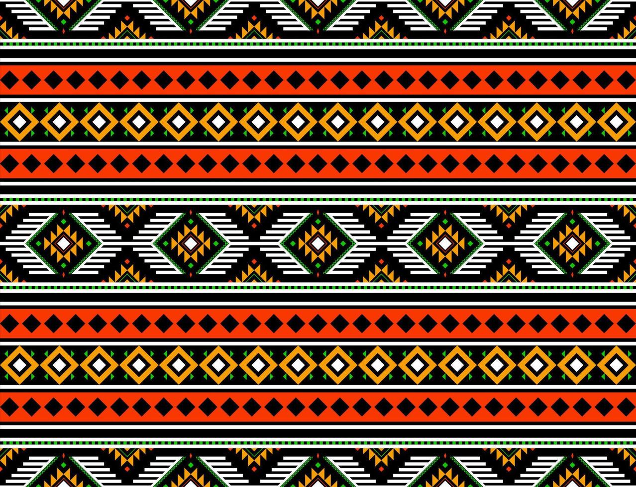 Geometric ethnic oriental seamless pattern traditional Design for background, carpet, wallpaper, clothing, wrapping, batik, fabric, Vector, illustration, embroidery style. vector