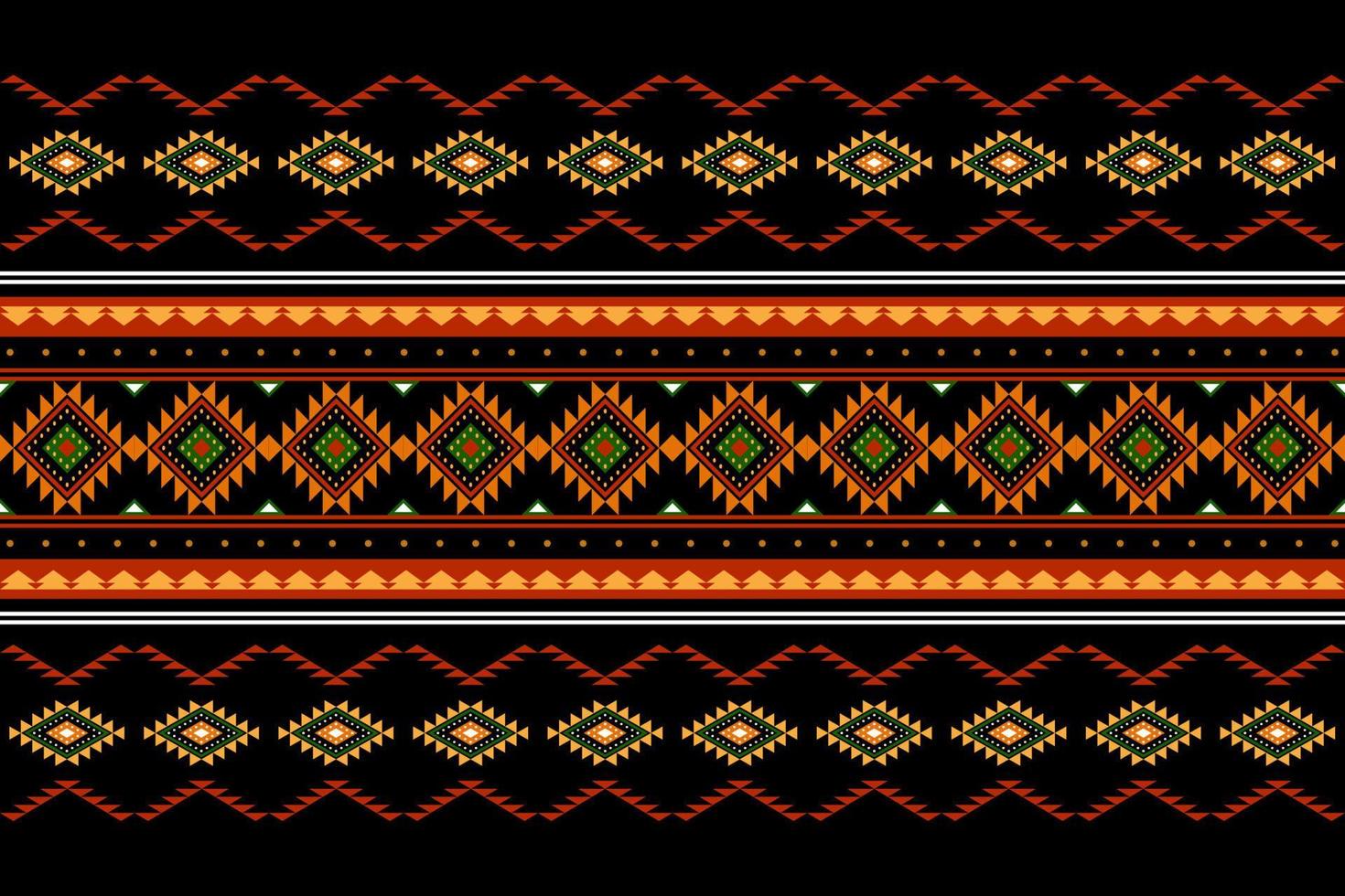 Diseño tradicional geométrico étnico oriental sin costuras para fondo, alfombra, papel pintado, ropa, envoltura, batik, tela, vector, ilustración, estilo bordado. vector