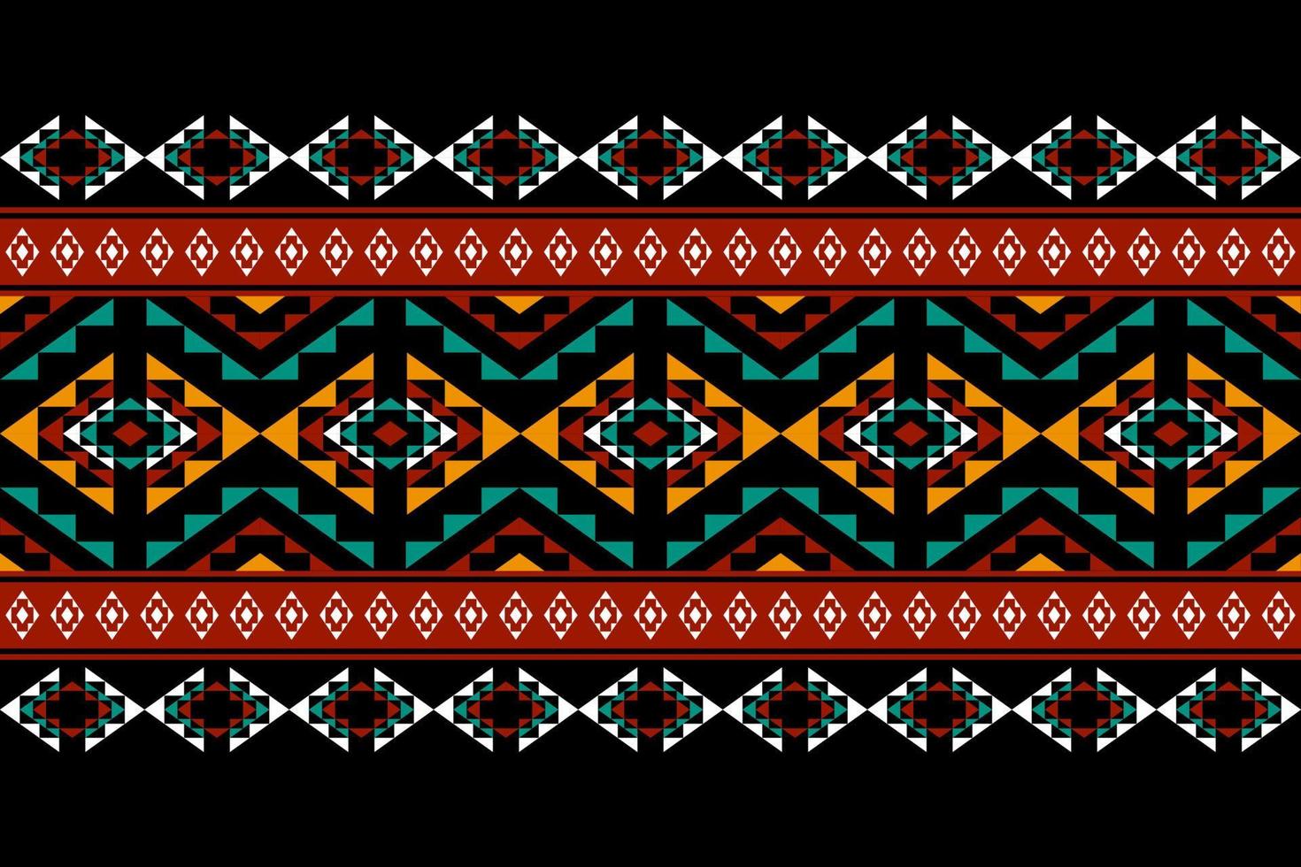 Geometric ethnic oriental seamless pattern traditional Design for background, carpet, wallpaper, clothing, wrapping, batik, fabric, Vector, illustration, embroidery style. vector