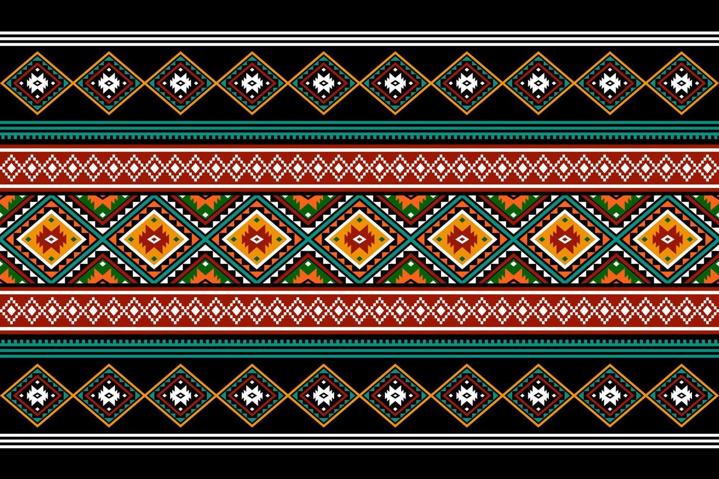 Geometric ethnic oriental seamless pattern traditional Design for background, carpet, wallpaper, clothing, wrapping, batik, fabric, Vector, illustration, embroidery style. vector