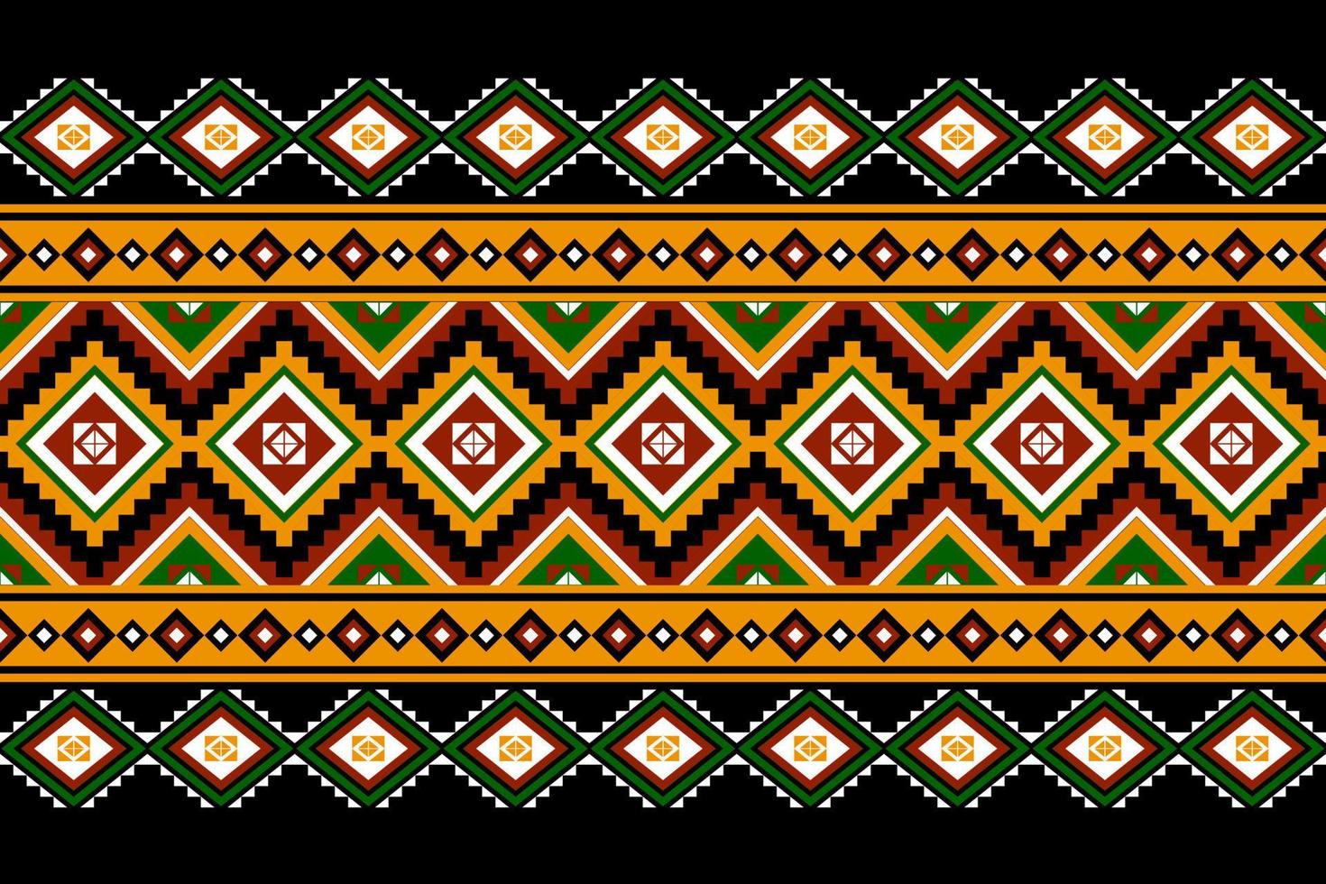 Diseño tradicional geométrico étnico oriental sin costuras para fondo, alfombra, papel pintado, ropa, envoltura, batik, tela, vector, ilustración, estilo bordado. vector