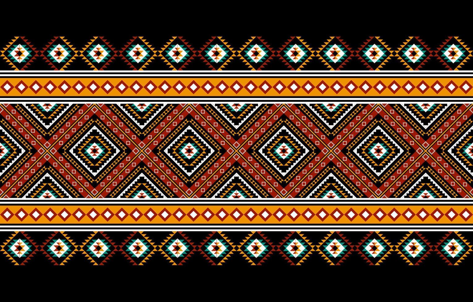 Geometric ethnic oriental seamless pattern traditional Design for background, carpet, wallpaper, clothing, wrapping, batik, fabric, Vector, illustration, embroidery style. vector