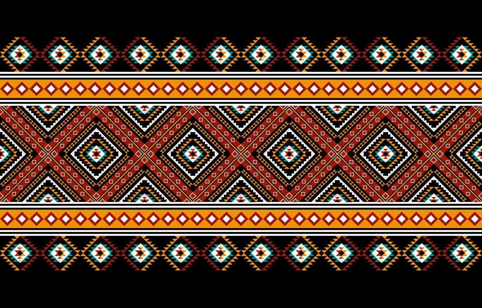 Geometric ethnic oriental seamless pattern traditional Design for background, carpet, wallpaper, clothing, wrapping, batik, fabric, Vector, illustration, embroidery style. vector