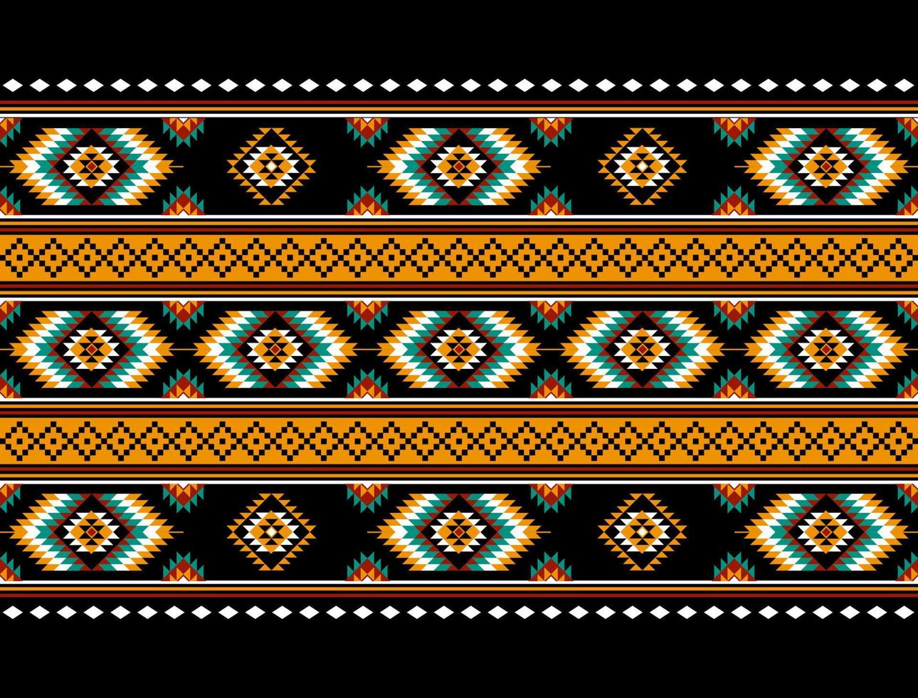 Geometric ethnic oriental seamless pattern traditional Design for background, carpet, wallpaper, clothing, wrapping, batik, fabric, Vector, illustration, embroidery style. vector
