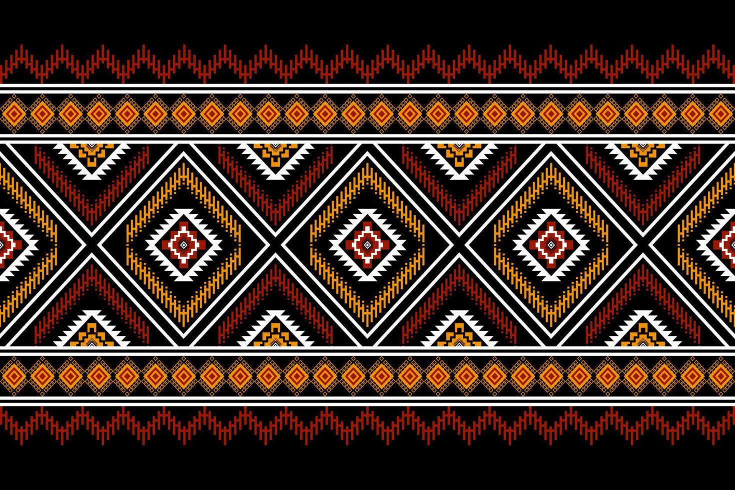 Geometric ethnic oriental seamless pattern traditional Design for background, carpet, wallpaper, clothing, wrapping, batik, fabric, Vector, illustration, embroidery style. vector