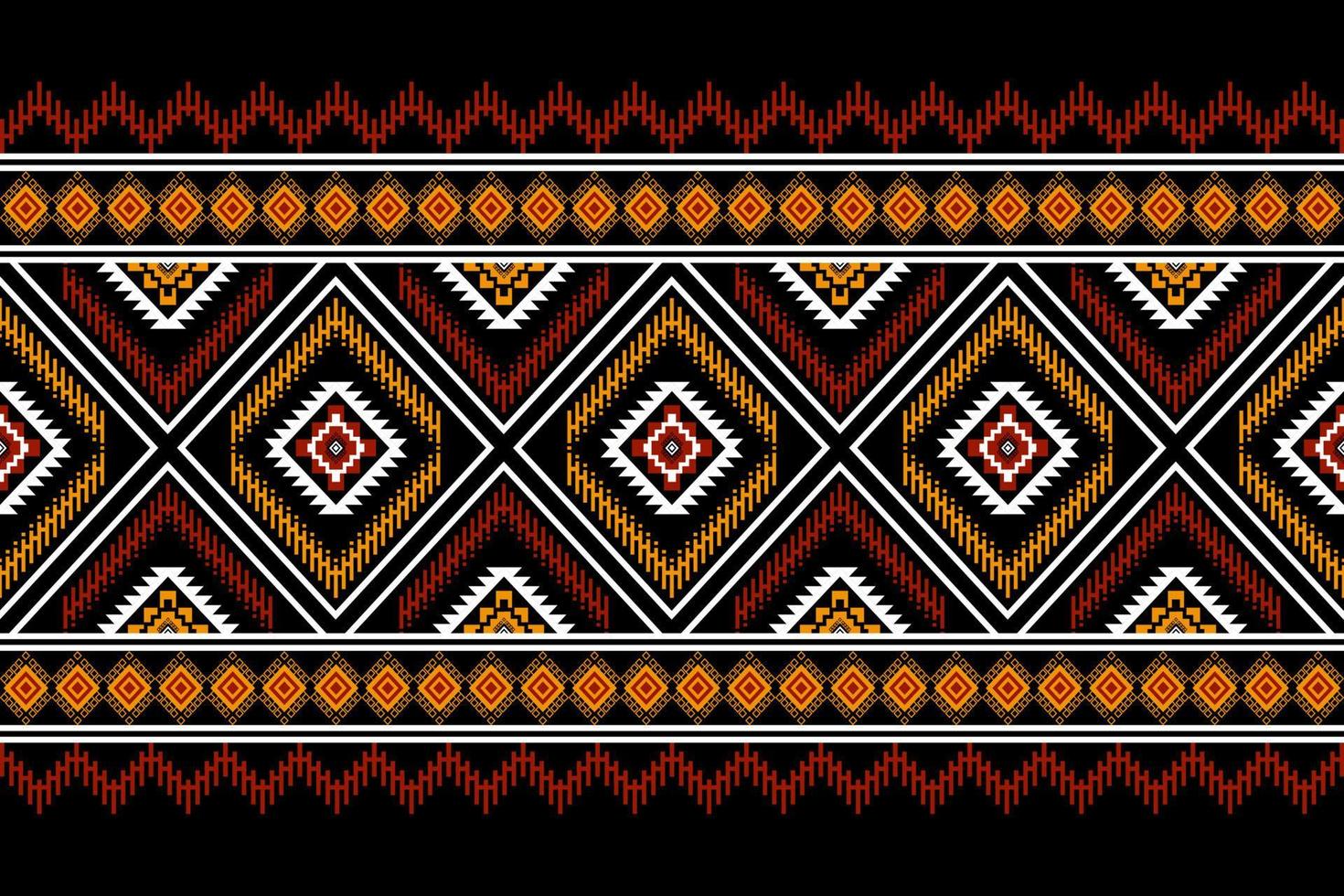 Diseño tradicional geométrico étnico oriental sin costuras para fondo, alfombra, papel pintado, ropa, envoltura, batik, tela, vector, ilustración, estilo bordado. vector