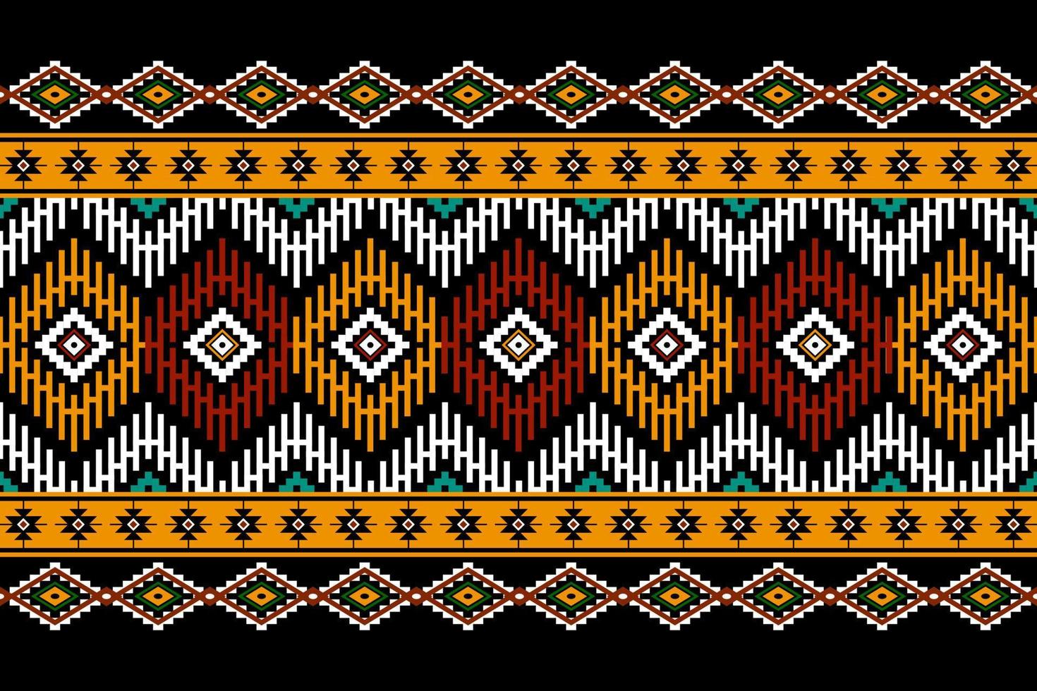 Geometric ethnic oriental seamless pattern traditional Design for background, carpet, wallpaper, clothing, wrapping, batik, fabric, Vector, illustration, embroidery style. vector